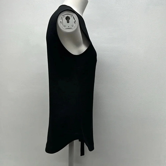 Derek Lam 10 Crosby Tank Top Sleeveless Shirt Blouse Braided Side Black Size 6 - Picture 5 of 9